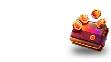 Электронный кошелек с золотыми монетами, символизирующий предложение Welcome Bonus в Интернет-казино Ирвин, предназначенное для новых игроков.